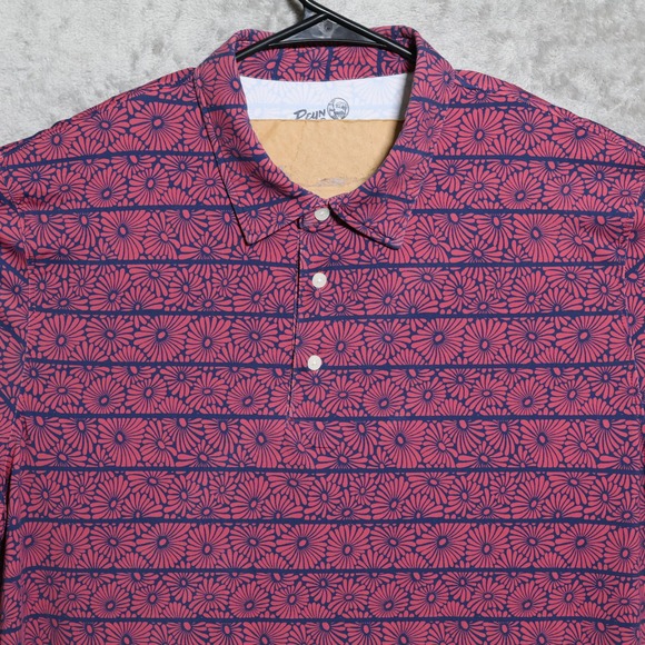reyn spooner Other - Reyn Spooner Polo Shirt Mens XL Pink Blue Floral Performance Limited Issue Golf